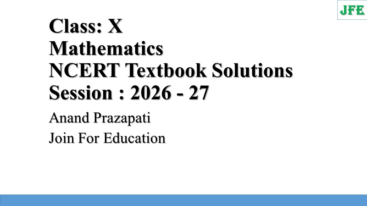 Class X | Mathematics | Pair of Linear Equations in Two Variables | 2026 - 27 | NCERT | Exercise 3.3