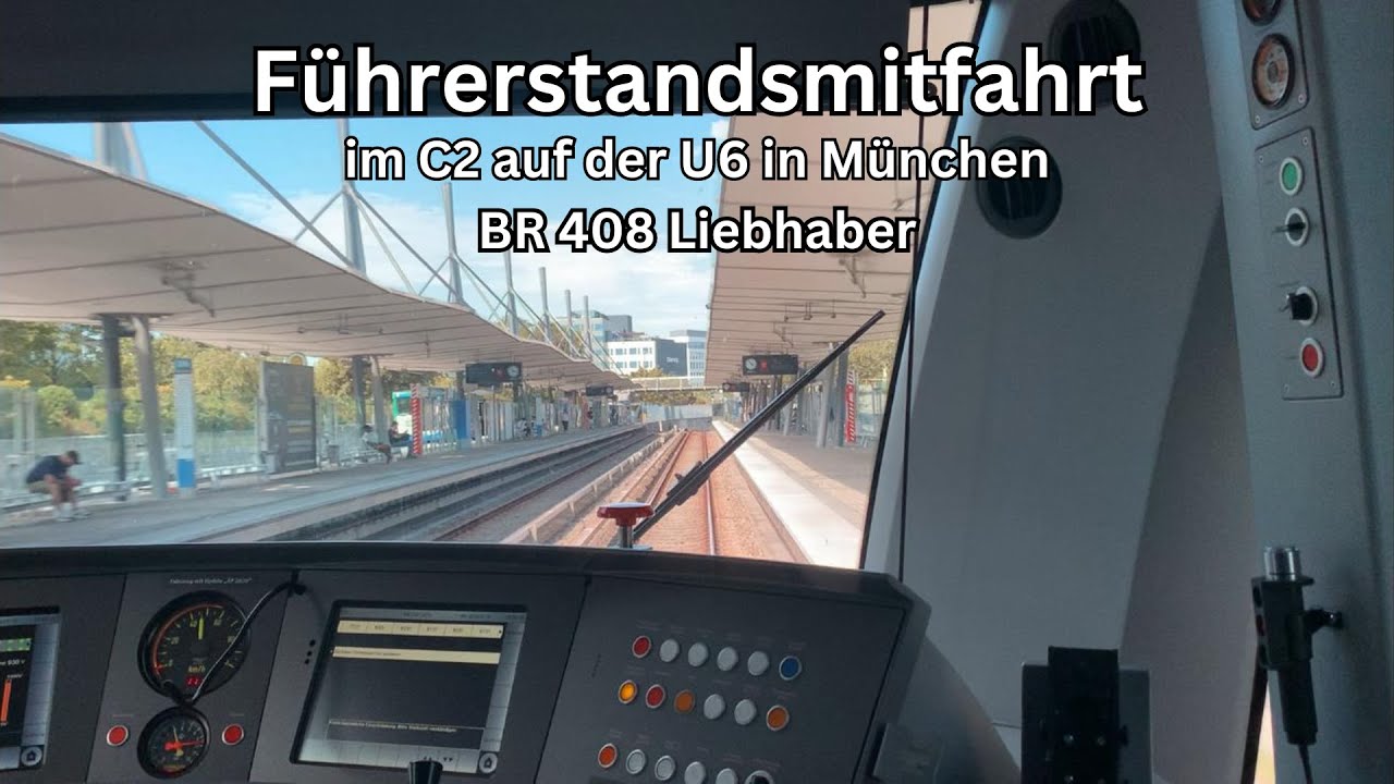 Führerstandsmitfahrt im C2 auf der U6 in München (Alte Heide - Garching Forschungszentrum)