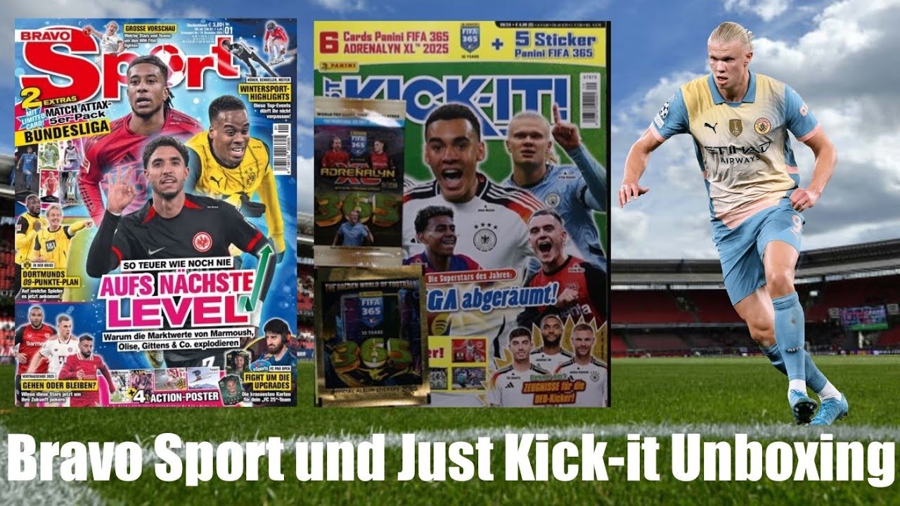 Gewinnspiel🔥|Bravo Sport 01/25 & Just Kick-it! Magazin 09/24 Unboxing mit Limited Edition Karte!