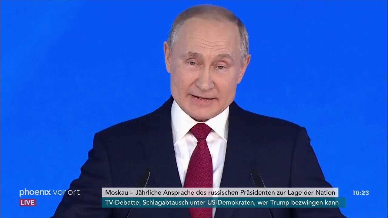 Ansprache von Wladimir Putin (russischer Präsident) zur Lage der Nation am 15.01.20