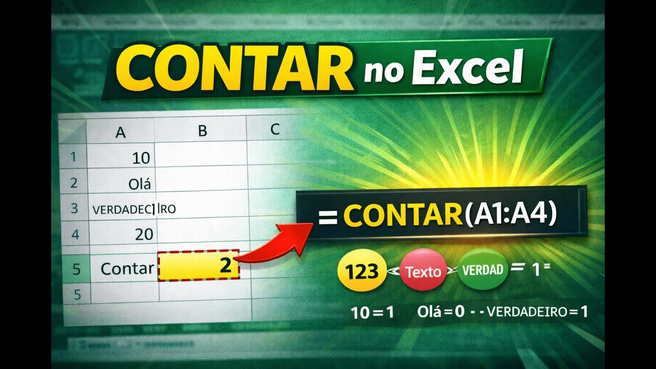 A fórmula CONTAR no Excel — o truque que ninguém te explicou!