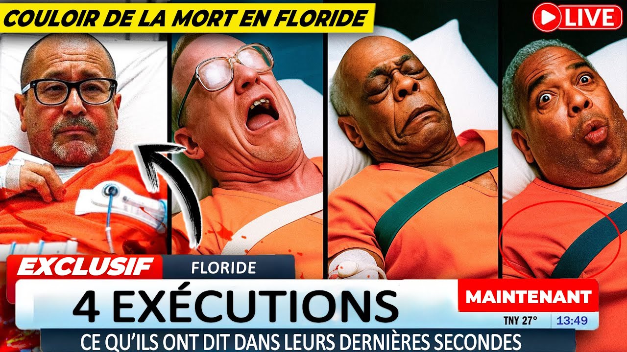 Dernière heure : 4 condamnés à mort exécutés en Floride | Derniers mots + Dernier repas | 2025