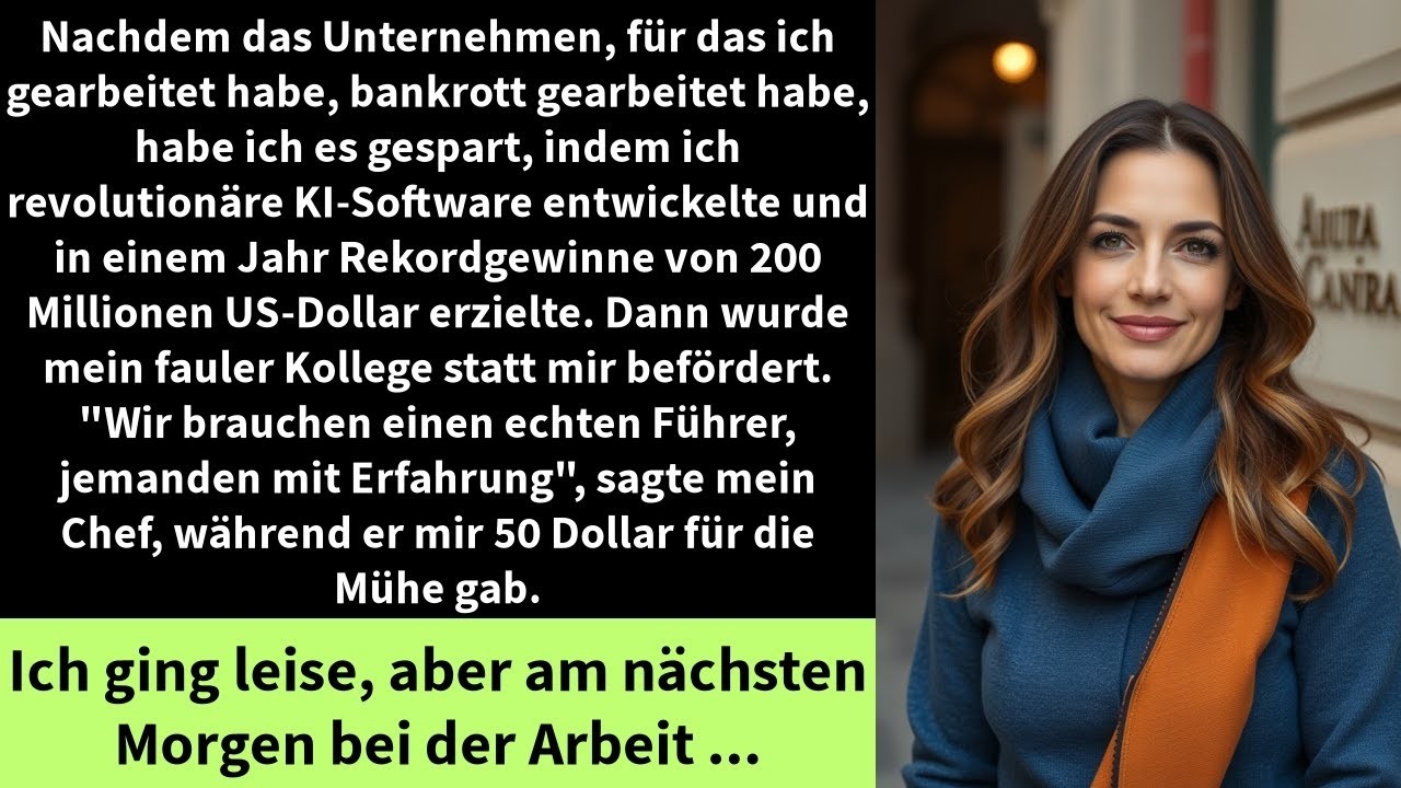 Nachdem das Unternehmen, für das ich gearbeitet habe, bankrott gearbeitet habe, habe ich es gespa