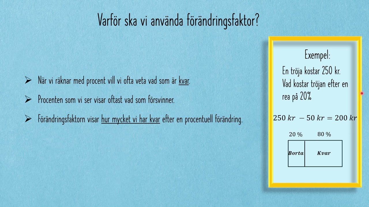 Procent - Förändringsfaktor