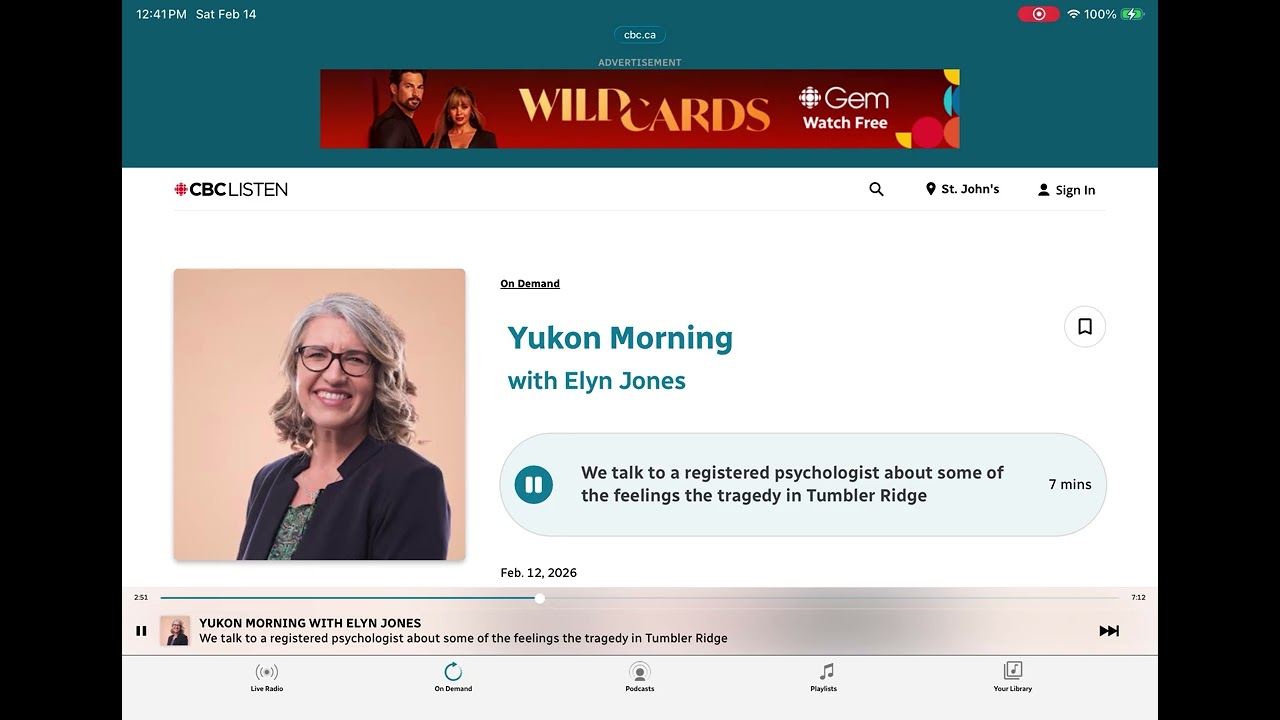 Tumbler Ridge - CBC Yukon Morning Feb 12,2026