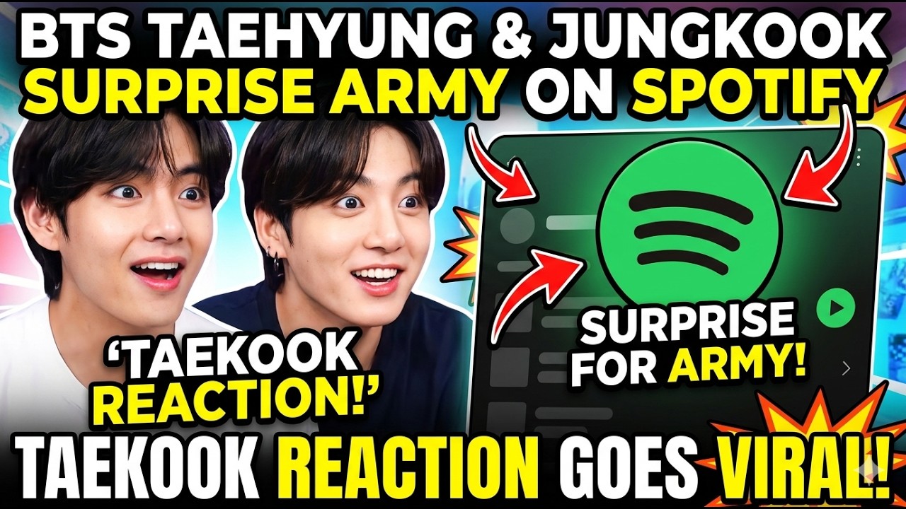 Тэхён и Чонгук из BTS удивили ARMY на Spotify — реакция Тэкука стала вирусной.