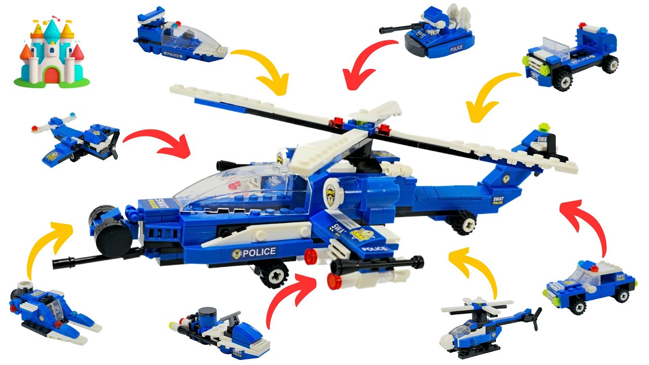 LEGO City Police 8in1 Helicopter - Speed Build | Unofficial LEGO