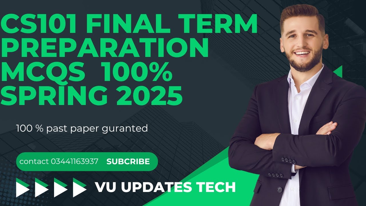CS101 final term preparation 100% past paper spring 2025 #2025 #education #vuupdatestech @FUNSHU4