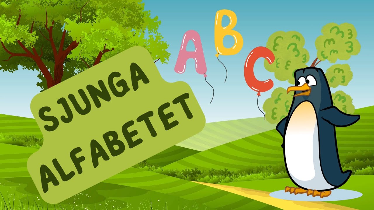 Alfabetssång | ABC Sång | Barnsång - med Pingvinen | ABC Song in Swedish for kids 123 @KIDS123_ABC