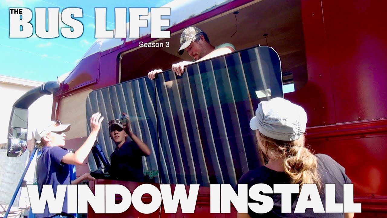 We Installed Frameless RV Windows in our Bus Conversion!