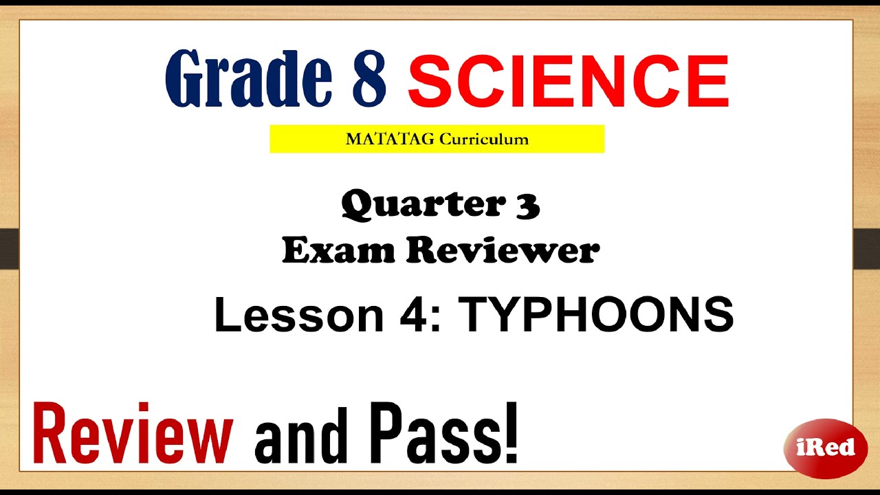 Science 8 Quarter 3 Lesson 4 Typhoons Summative Test Reviewer