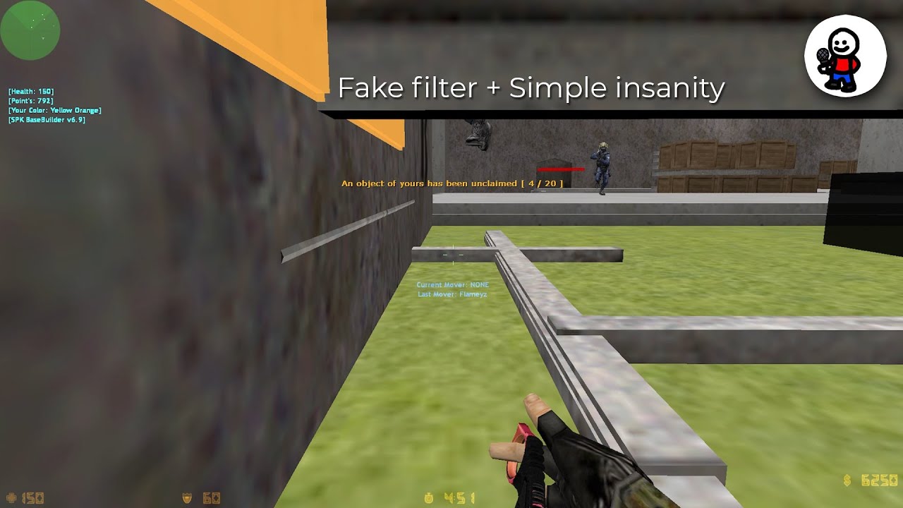 Fake filter + Simple insanity | Counter Strike 1.6 | Basebuilder