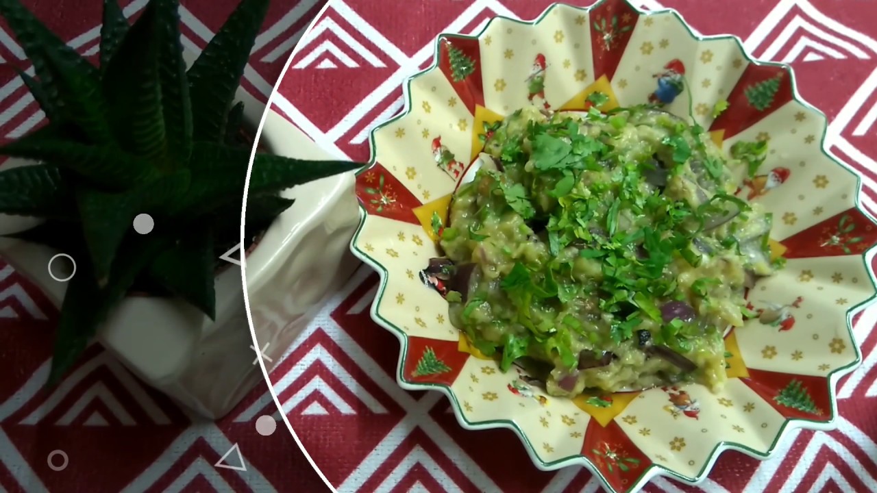 Fire Roasted Aubergine Eggplant Mashed Recipe * বেগুন ভর্তা * Begun Bhorta