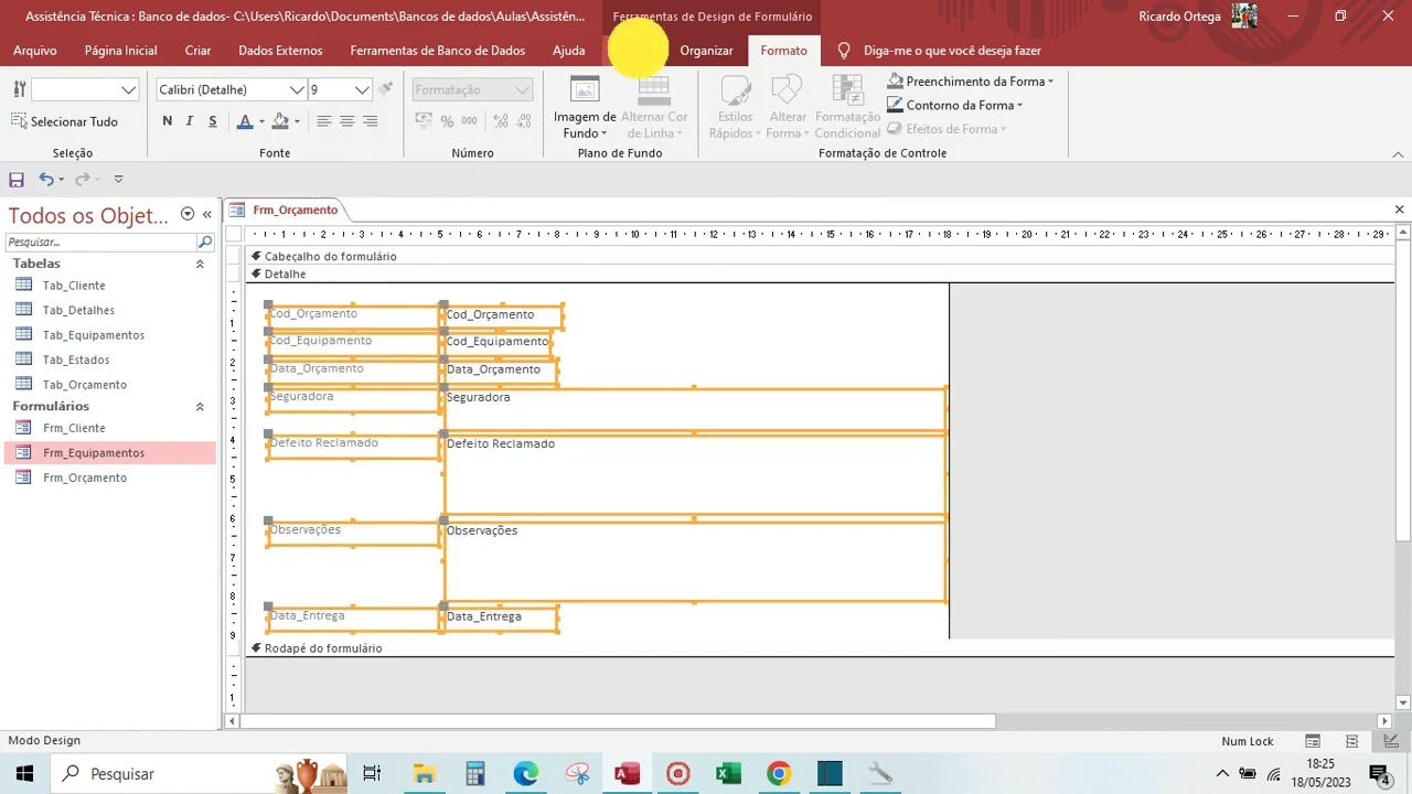 Curso de Access Gratuito - Aula 15   Criando os demais formulários do nosso programa