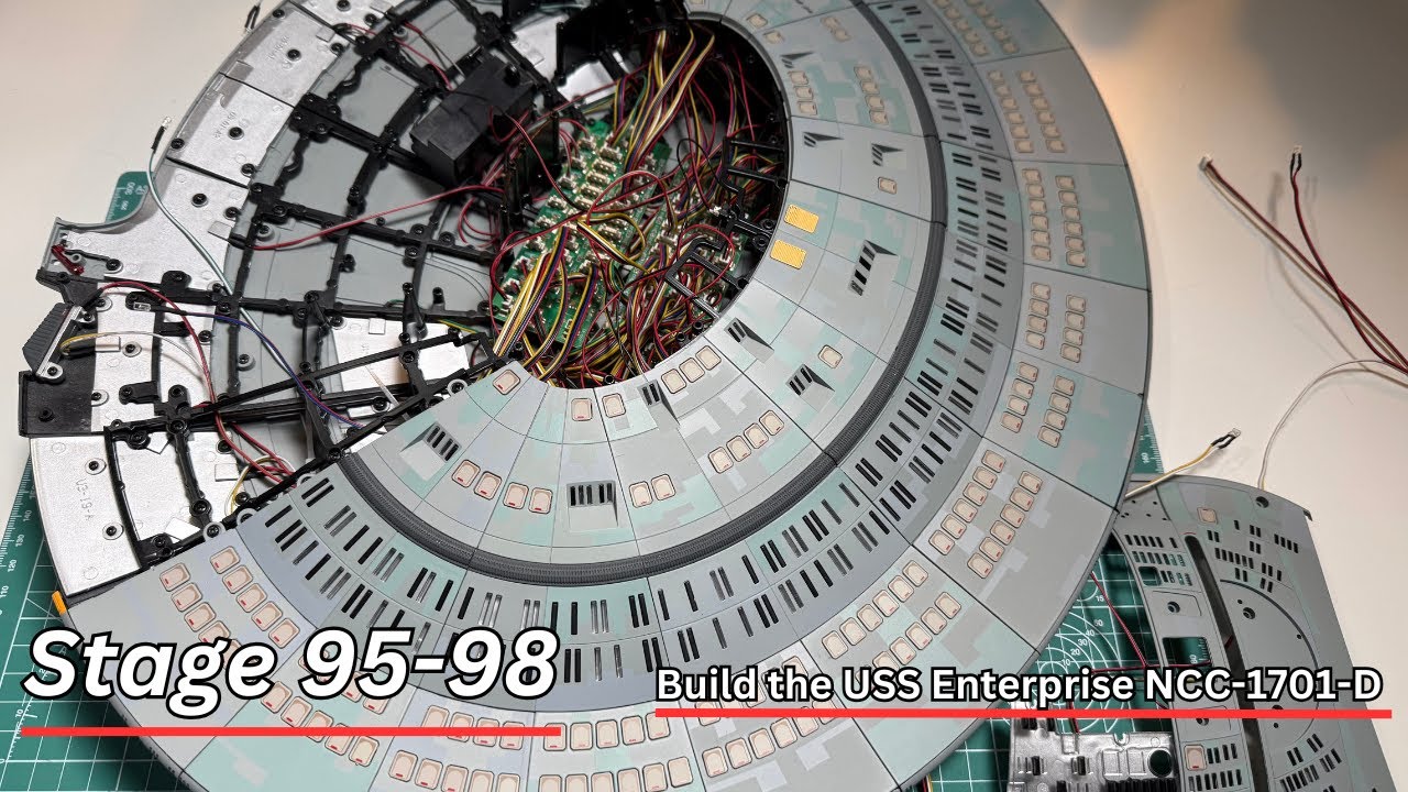 Build the U.S.S Enterprise D from DeAgostini - Pack 25 - Stage 95 - 98
