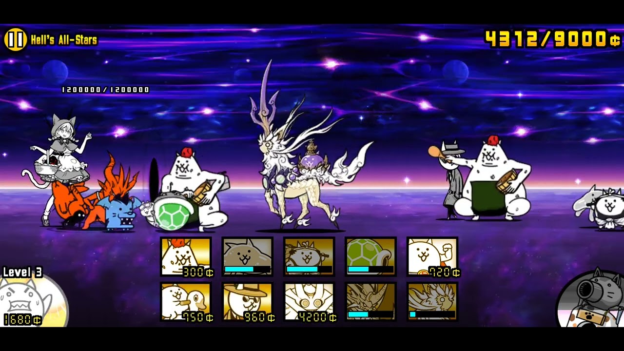 The Battle Cats: Hell's All Star 4 Crown/4 Star No Gacha Rush