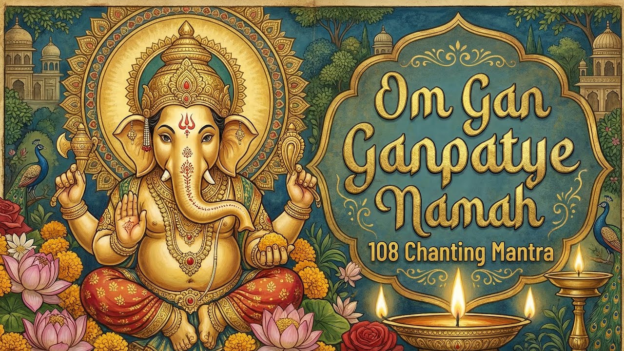 Om Gan Ganpatye Namah | 108 Times Powerful Ganesh Mantra Chanting for Peace & Prosperity