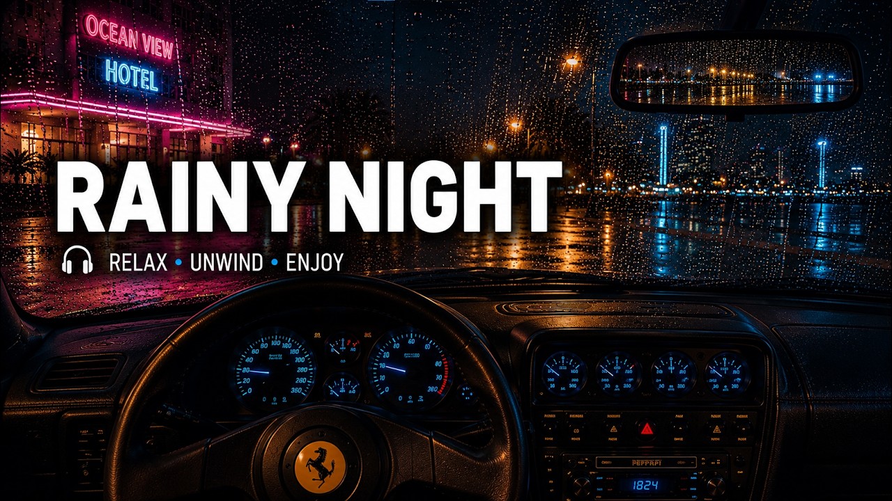 🌧️Cozy Rainy Night in a Parked Car | Relax Deeply & Deep Sleep #rainsounds  #deepsleep #relaxing