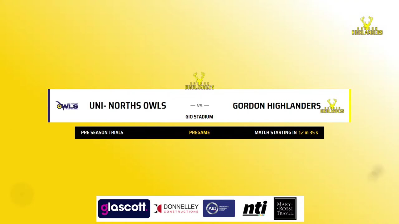 Uni- Norths Owls vs Gordon Highlanders - 1st Grade At GIO Stadium