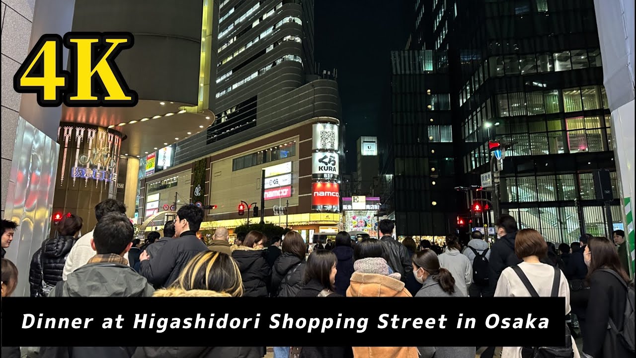 【4K】Walking through the deep nightlife of Osaka, the capital of Japan