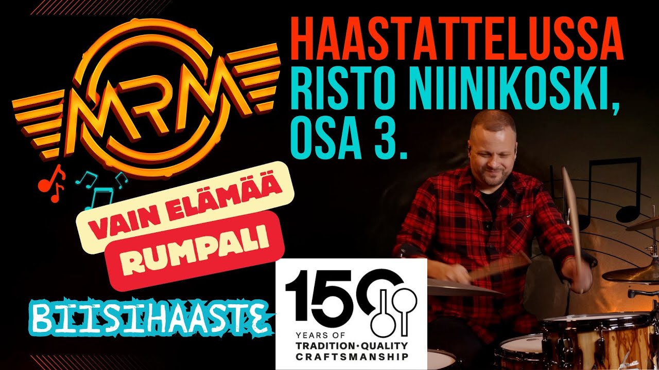 MRM esittää: Haastattelussa freelance rumpali Risto Niinikoski, (biisihaaste + soittohaaste)osa 3/3.