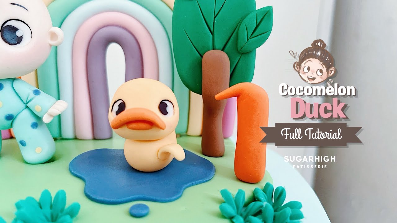 Cocomelon Duck Fondant tutorial / Cake decorating tutorial #cocomelon #cakedecorating