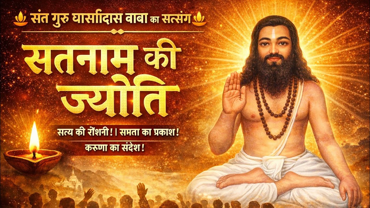 सतनाम की ज्योति 🔥 | संत गुरु घासीदास जी का प्रेरणादायक सत्संग | मनुष्य-मनुष्य एक समान #gurughasidas