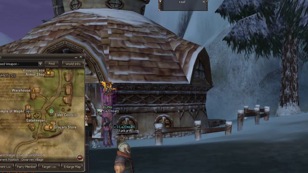 Keef (NPC) Bronze Keys - Database Lineage 2