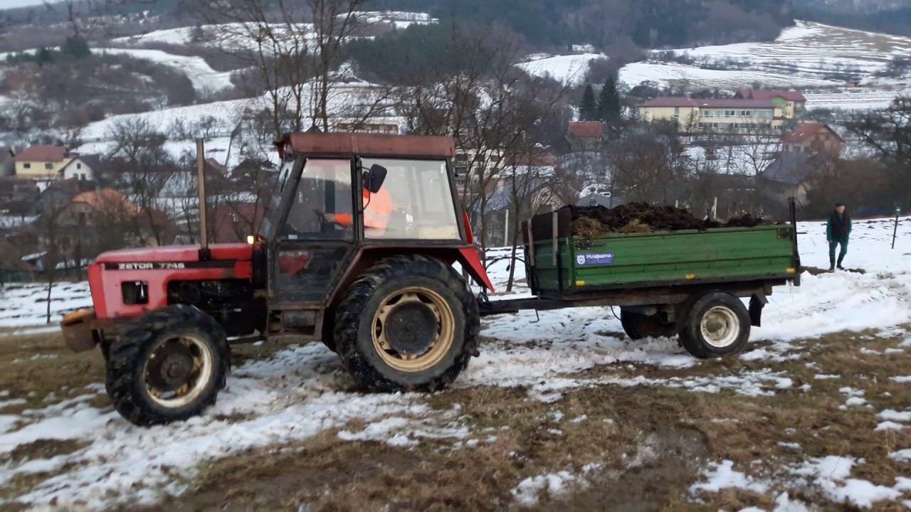 zetor 7245 turbo vyvoz hnoja