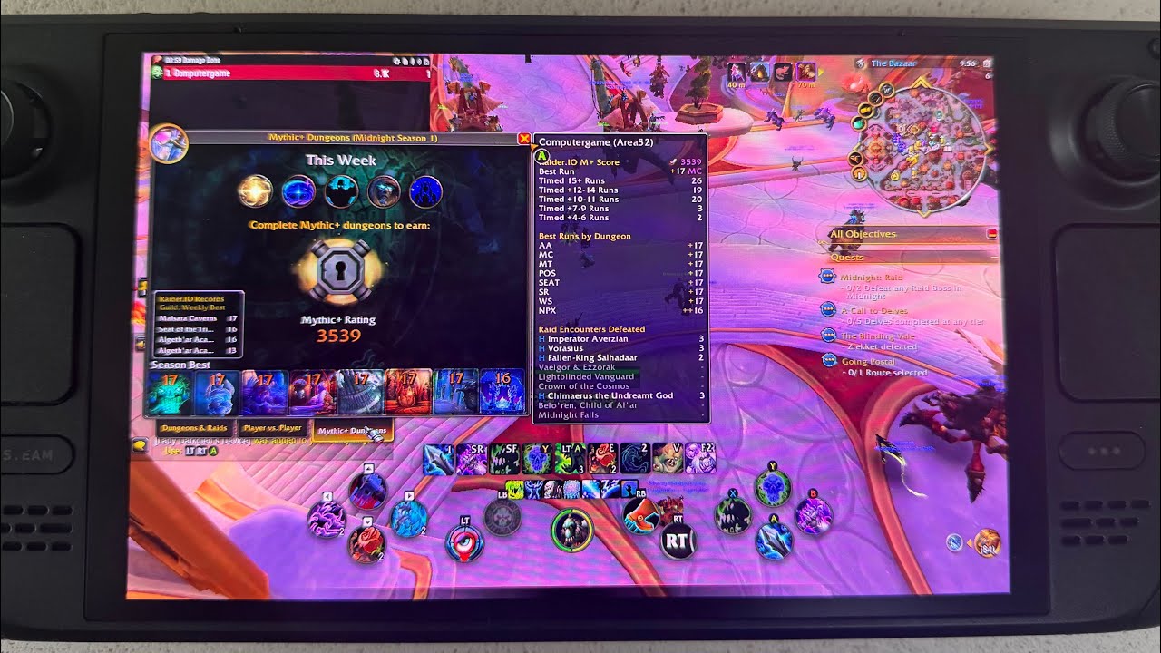 3500M+ Rating on a Steamdeck: WoW Consoleport Setup Guide