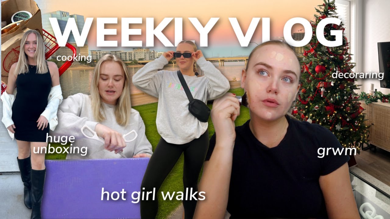 WEEKLY VLOG: huge unboxing haul, grwm, hot girl walks, cooking, amazon hauls, decorating