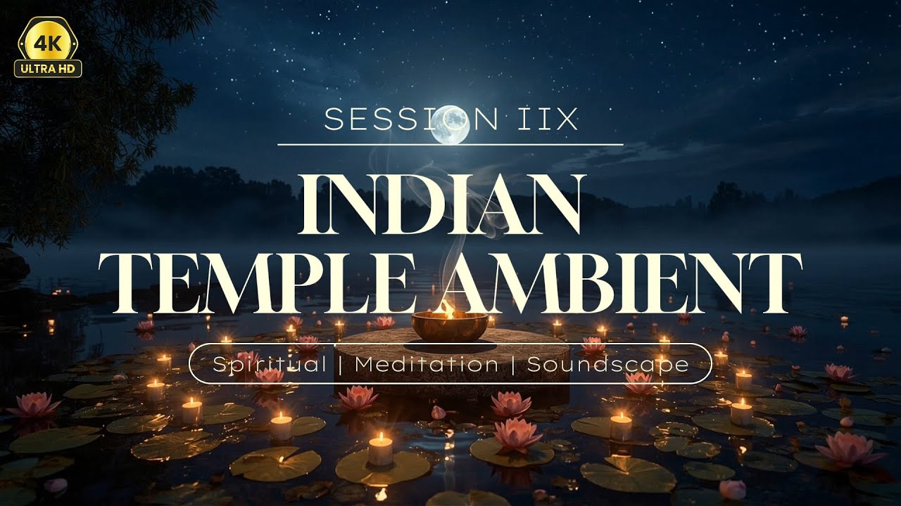 Indian Temple Ambient 🌺 4K &middot; Spiritual Meditation Soundscape &middot; Session IIX