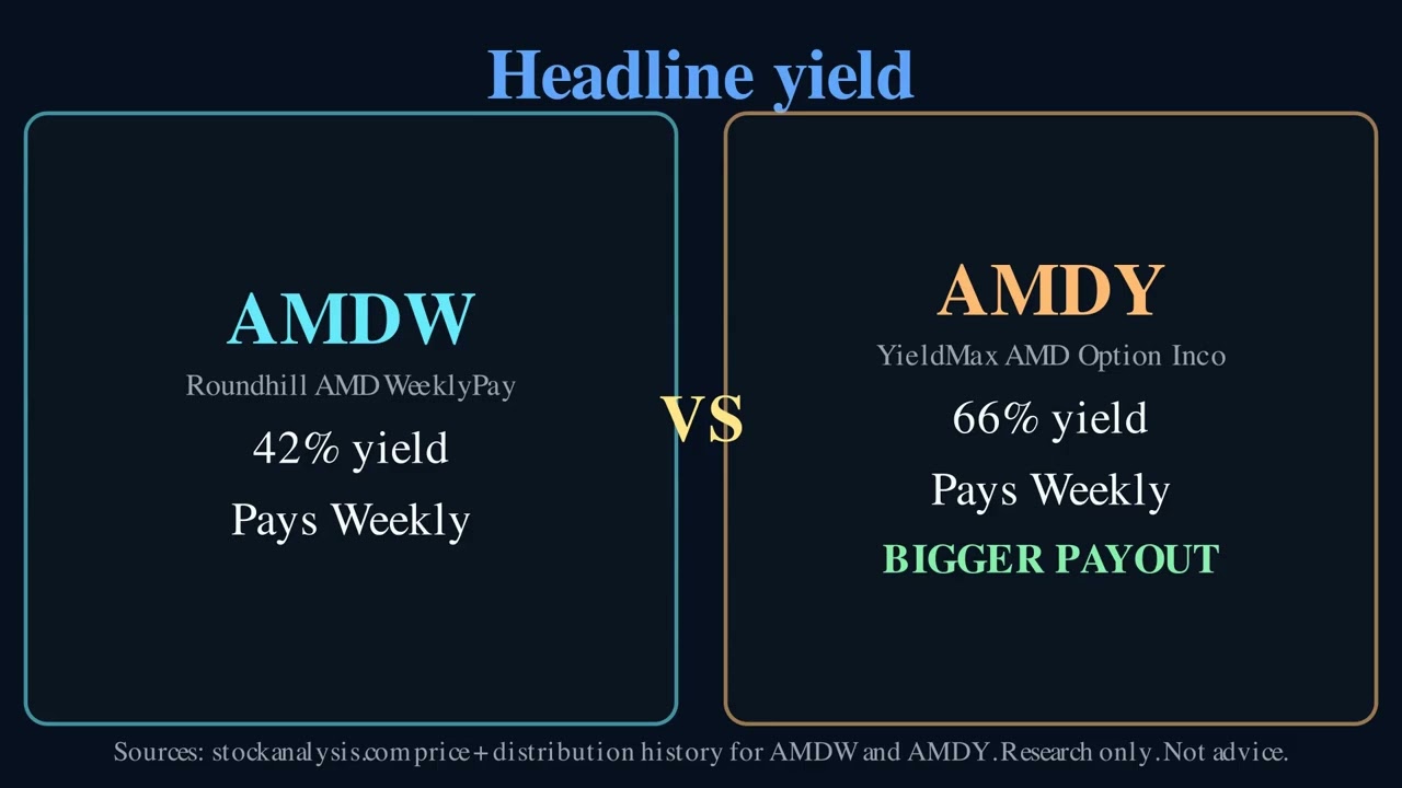 AMDW vs AMDY: Which High-Yield ETF Actually Wins? (Research Breakdown)