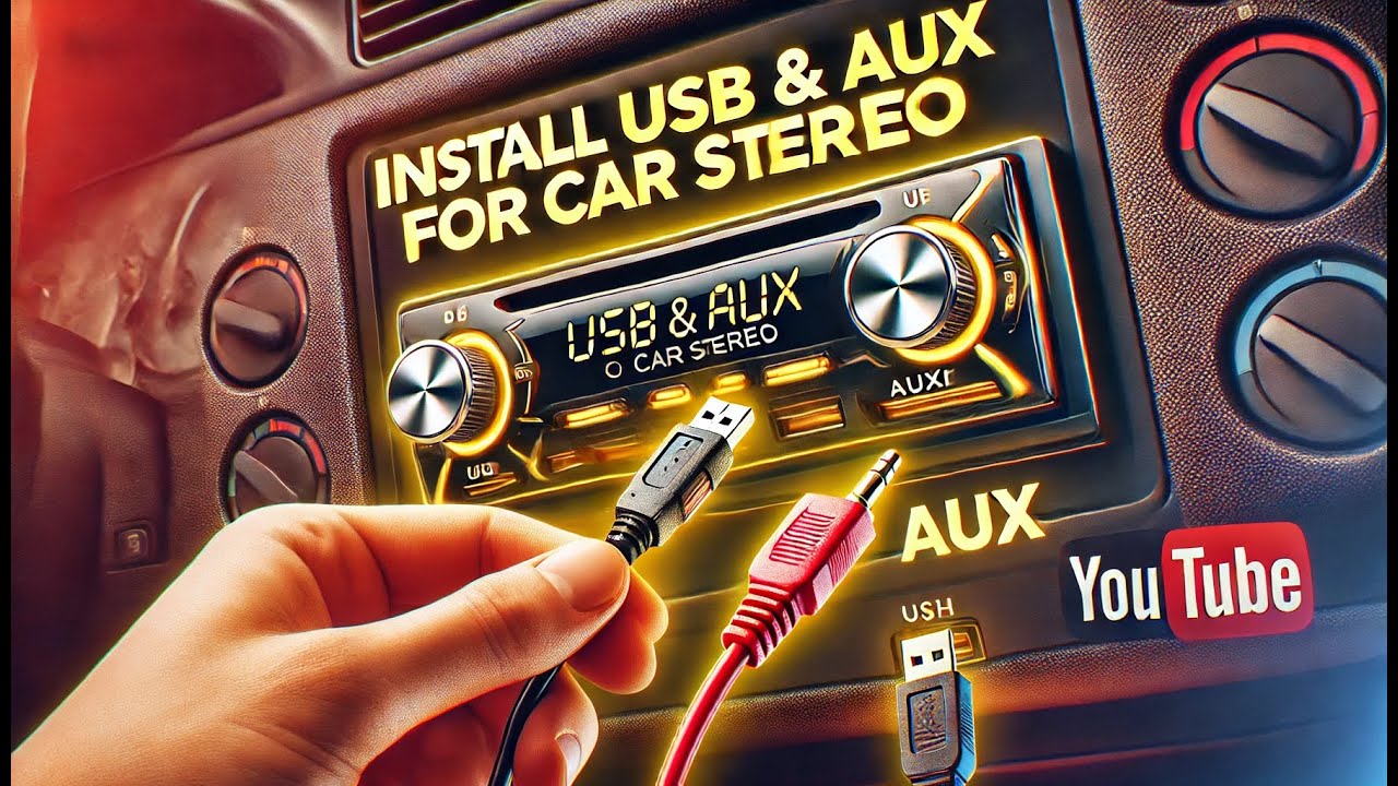تركيب USB و AUX لكاسيت سيارةCD PLAYER