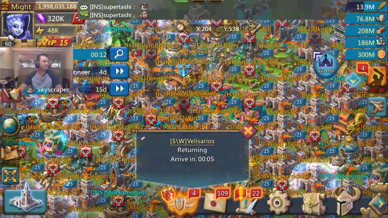 Lords Mobile - ZEROING A 1.6B IN CAV FORMATION