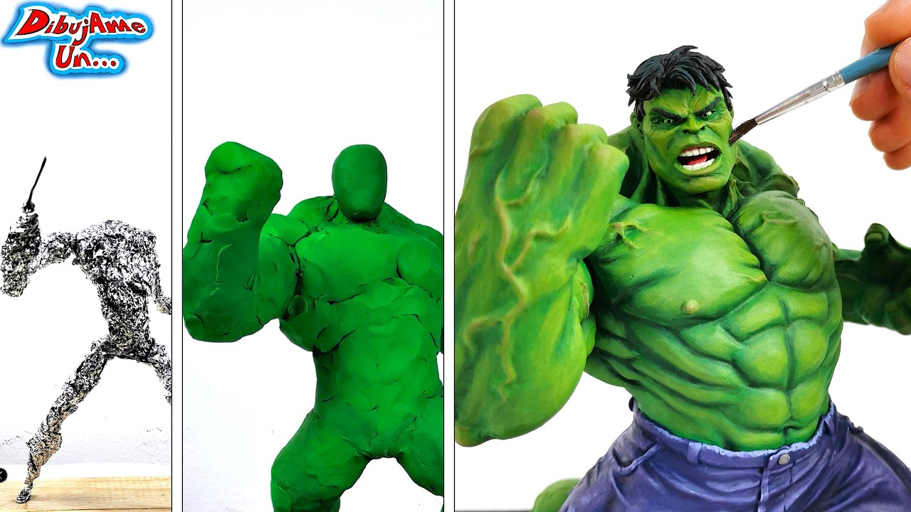 Como hacer a HULK con tu plastilina escolar || The HULK from a bunch of clay || DibujAme Un