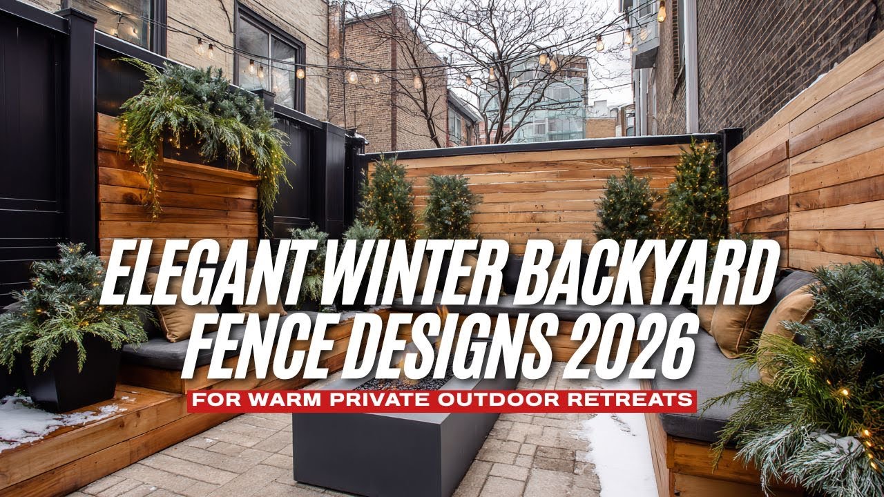 Elegant Winter Backyard Fence Designs 2026 for Warm Private Outdoor Retreats
