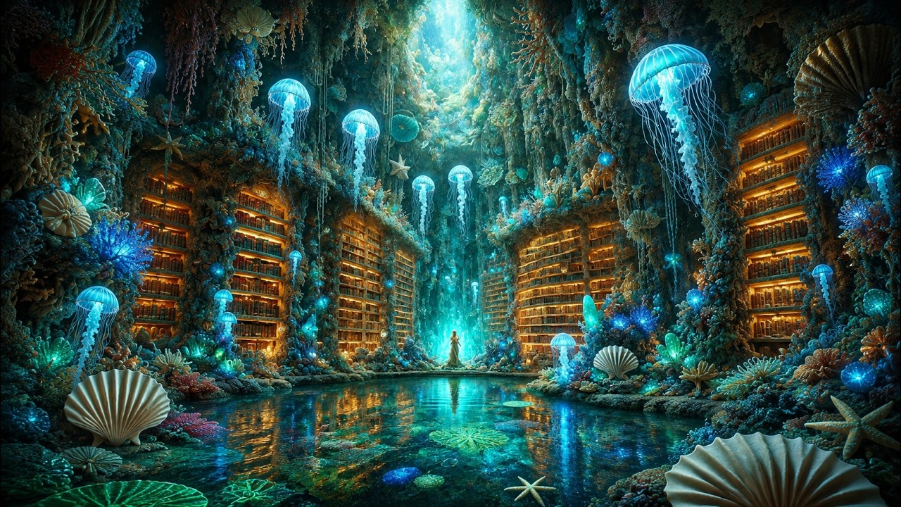 🌊 The Underwater Library | Enchanted Fantasy Ambience & Relaxing Music