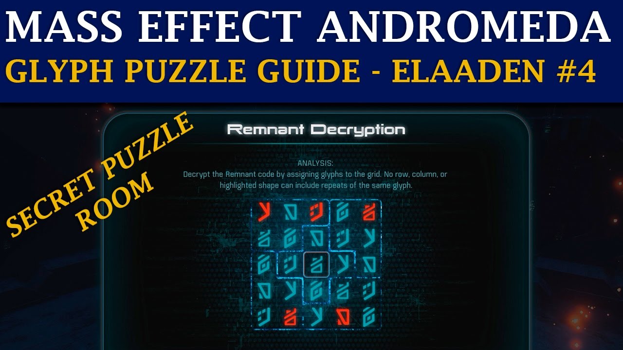 Mass Effect Andromeda Guide: Planet Elaaden - Glyph Puzzle #4 (Secret Vault Puzzle)