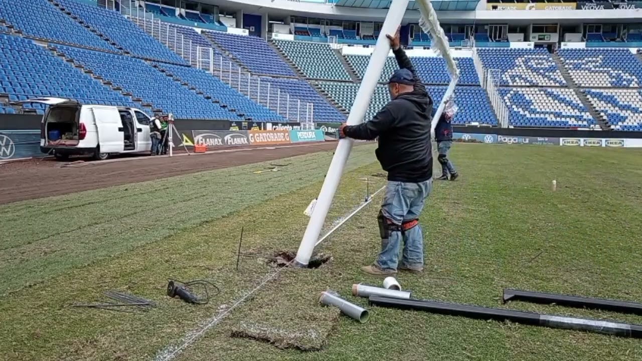 Renovación Porterias Aluminio Estadio Cuauhtémoc