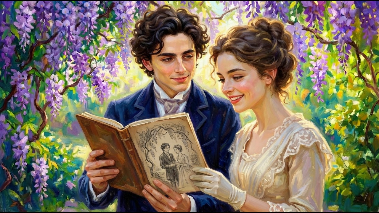 A Secret Meeting in the Blooming Garden | Visual Poem | Claude Monet|