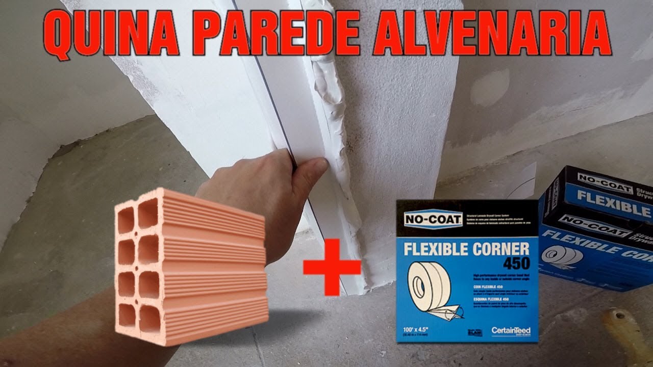 APRENDA FAZER QUINA PAREDE ALVENARIA FÁCIL COM FITA NO COAT DE DRYWALL