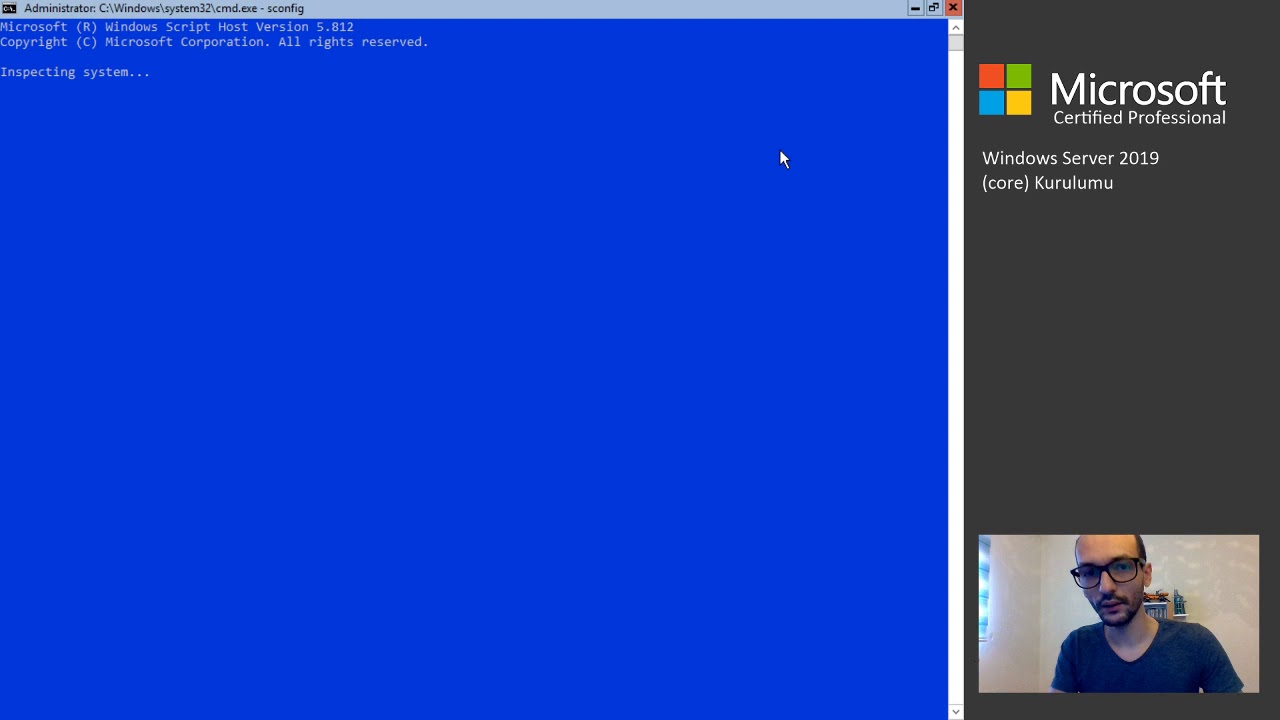 Windows Server 2019 Core Kurulumu ve SCONFIG ile Yapılandırması