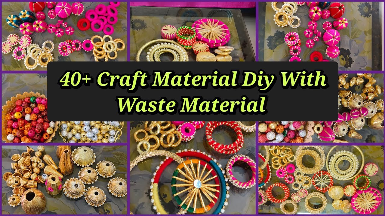 40+ Craft Material Diy With Waste Material/No Cost Diy/Diwali Decor Diy/Diy with waste material