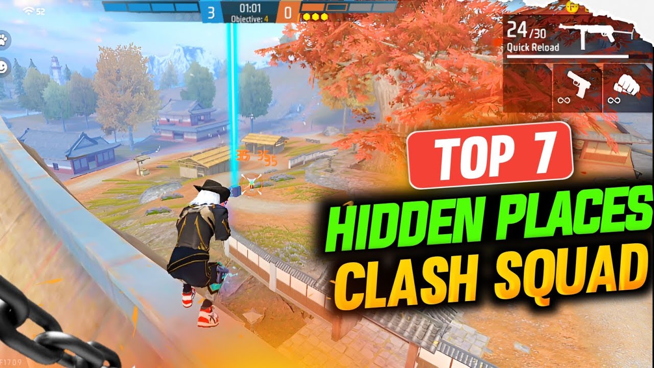 TOP 7 CLASH SQUAD HIDDEN PLACES IN ALPINE MAP || CLASH SQUAD TIPS AND TRICKS || CS RANK TIPS TRICKS