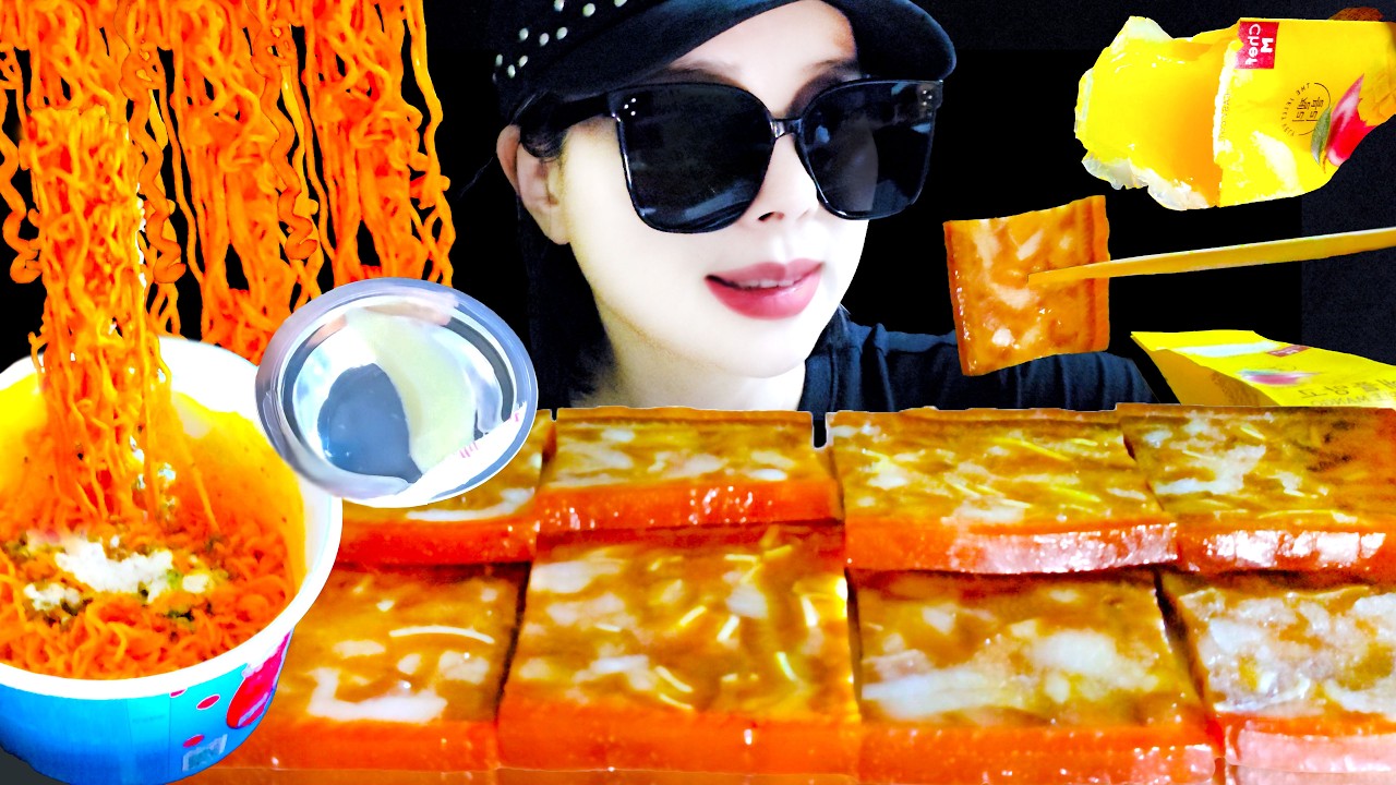 ASMR 배홍동 비빔면 + 족발편육 🌶️ 이 조합 안 먹어본 사람 없게 해주세요.. 먹방 Mukbang