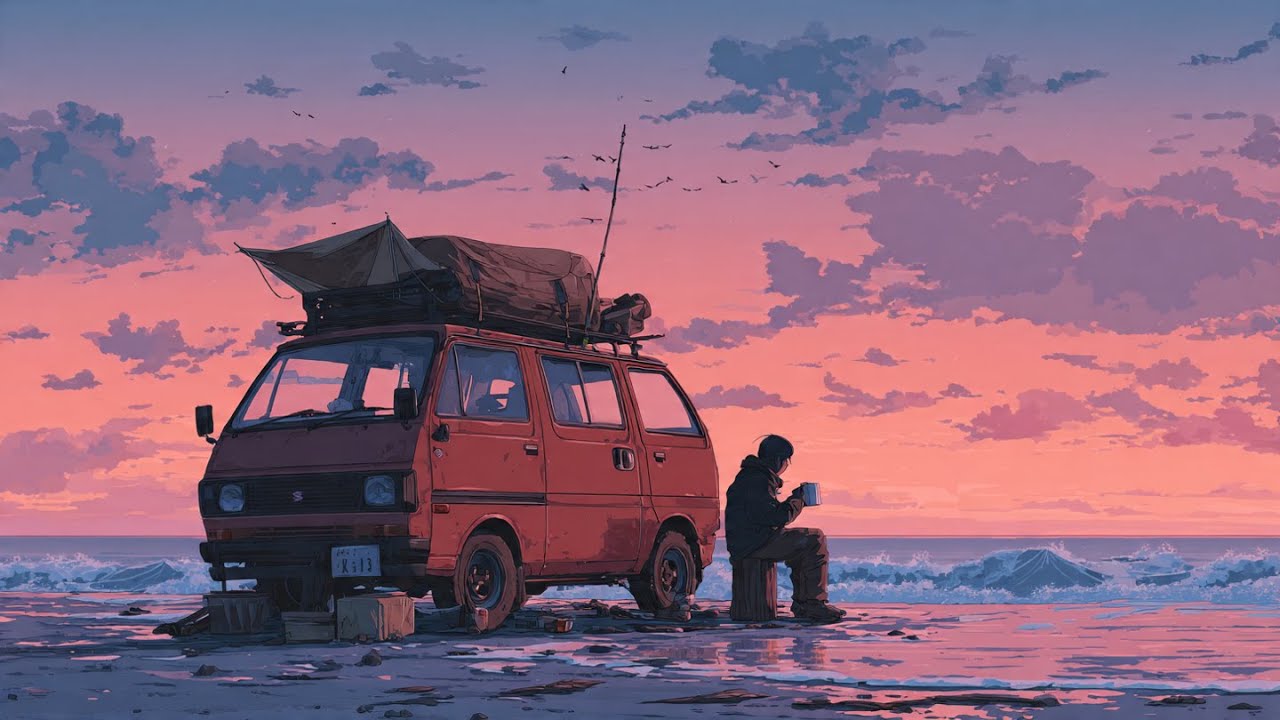 🌌 Van Life Night Drive Lo-fi | Nonstop Chill Roadtrip Mix | Study, Relax, Focus