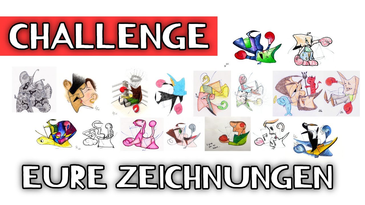 Eure Zeichnungen zur Spontan Kritzeln CHALLENGE 2023