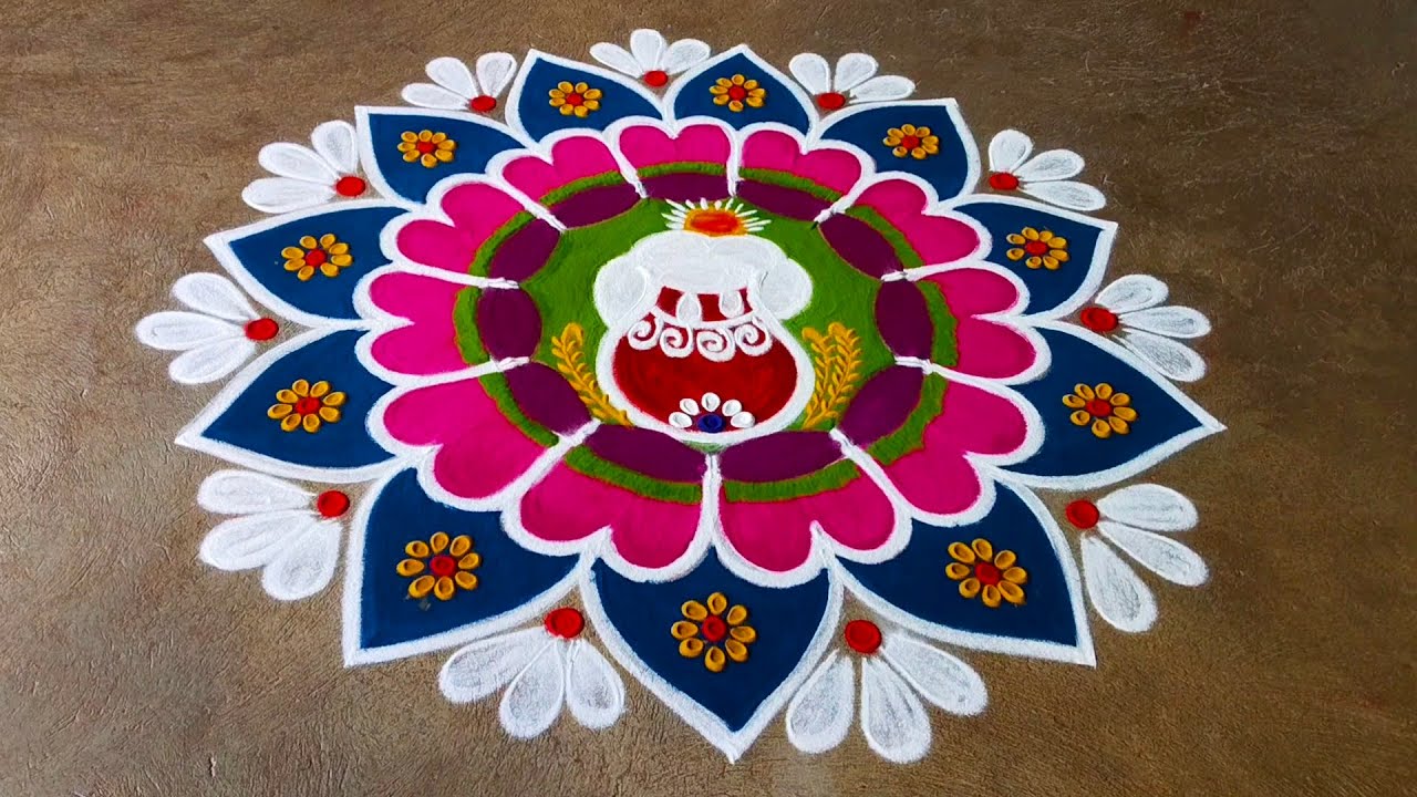 Pongal special beautiful rangoli azhagiya kolam ❤️❤️