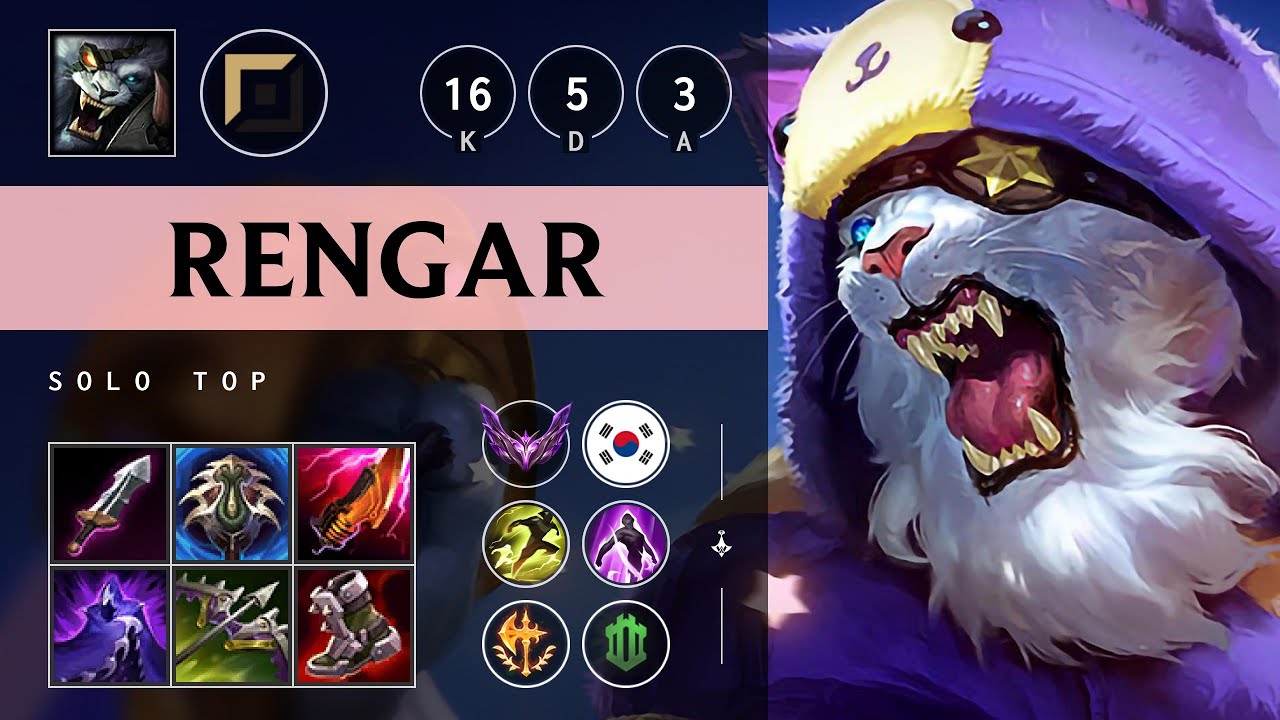 Rengar Top vs Qiyana - KR Master Patch 25.18